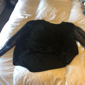 SHEIN black lace blouse